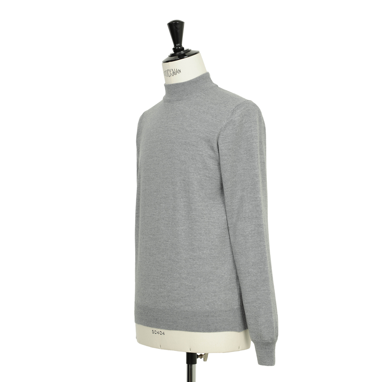 グランサッソ　GRAN SASSO モックネックニット グレー　52 グランサッソGRAN SASSO モックネックニット グレー52